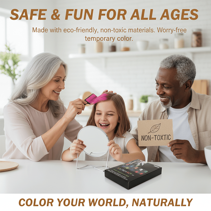 ChromaCombs™ – Instant Washable Hair Colour Brushes (10 Vibrant Shades)