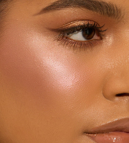 LumiGlow Radiance Eye & Cheek Highlight Palette + Bonus Brush