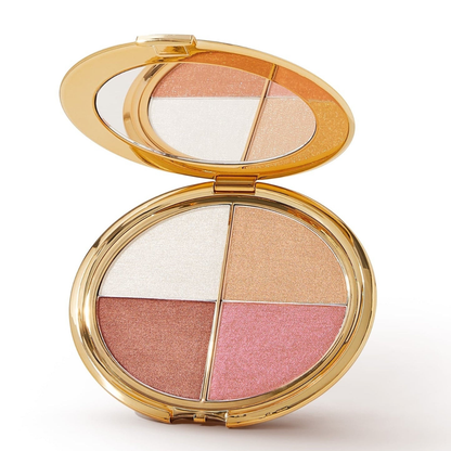 LumiGlow Radiance Eye & Cheek Highlight Palette + Bonus Brush