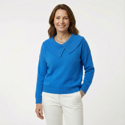 The Lucia Fold-Neck Jumper