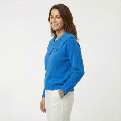 The Lucia Fold-Neck Jumper