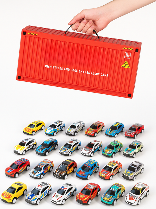 MegaCar Garage™ – 48 Mini Pull-Back Cars with Storage Case