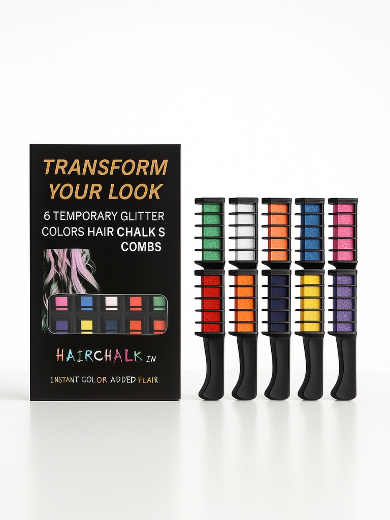 ChromaCombs™ – Instant Washable Hair Colour Brushes (10 Vibrant Shades)