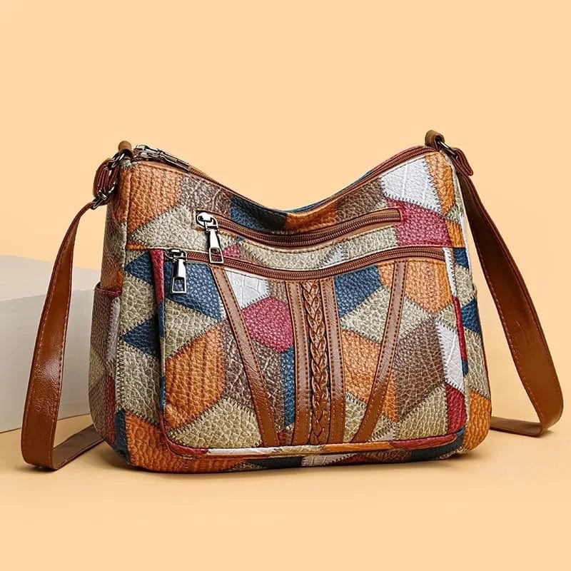The Solara Mosaic Leather Shoulder Bag