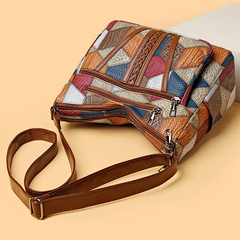 The Solara Mosaic Leather Shoulder Bag