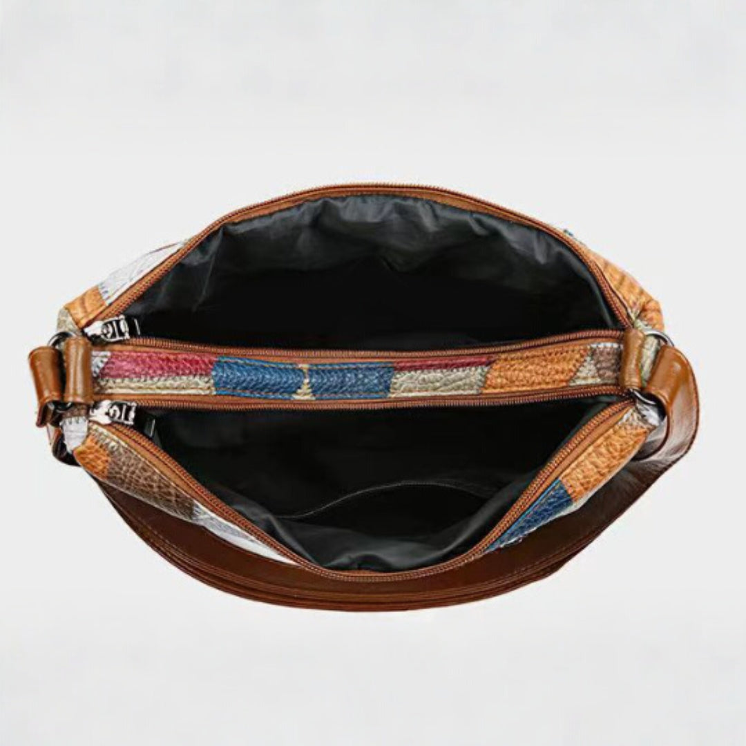 The Solara Mosaic Leather Shoulder Bag
