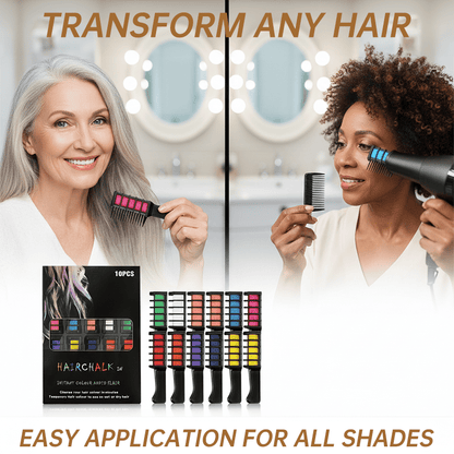 ChromaCombs™ – Instant Washable Hair Colour Brushes (10 Vibrant Shades)